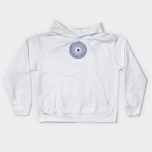 Blue Spiral with Grapes Kids Hoodie